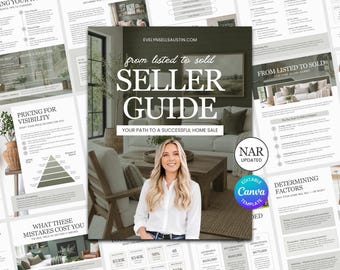 Real Estate Listing Presentation | Luxury Seller Guide | NAR Settlement | CMA | Realtor Marketing | Listing Consultation | Canva Template