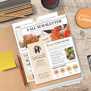 Real Estate Fall Newsletter | Real Estate Fall Marketing | Realtor ...