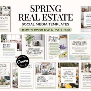 Spring Real Estate Instagram Posts | Real Estate Social Media | April ...