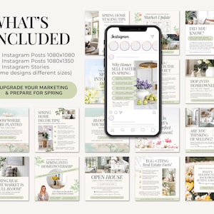 Spring Real Estate Instagram Posts | Real Estate Social Media | April ...