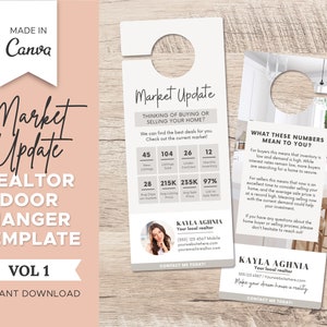 Market Update Real Estate Door Hanger | Realtor Door Knocking | Real Estate Farming | Neighborhood Flyer | Real Estate Marketing | Canva