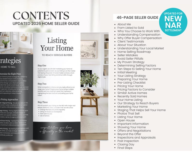 Seller Setting Page Example Real Estate Listing Presentation: Home Seller Guide Canva Template ...