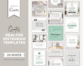 20 Realtor Quotes Instagram Posts | Real Estate Social Media Templates | Real Estate Marketing | Instagram Post Template | Canva Template