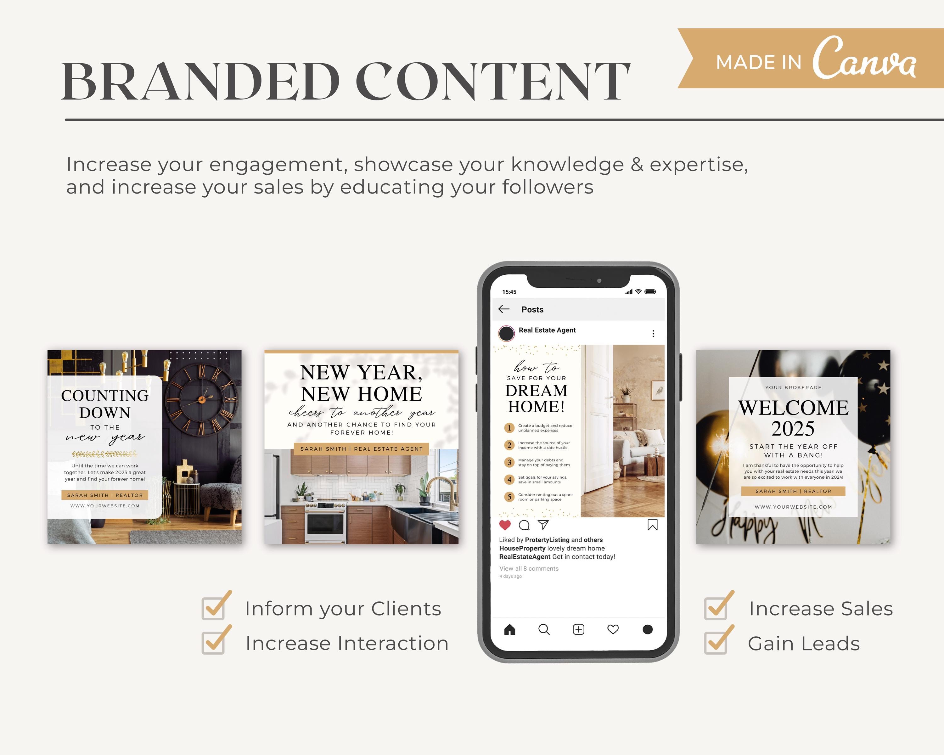 15 New Year Realtor Instagram Posts | Real Estate Social Media Posts ...