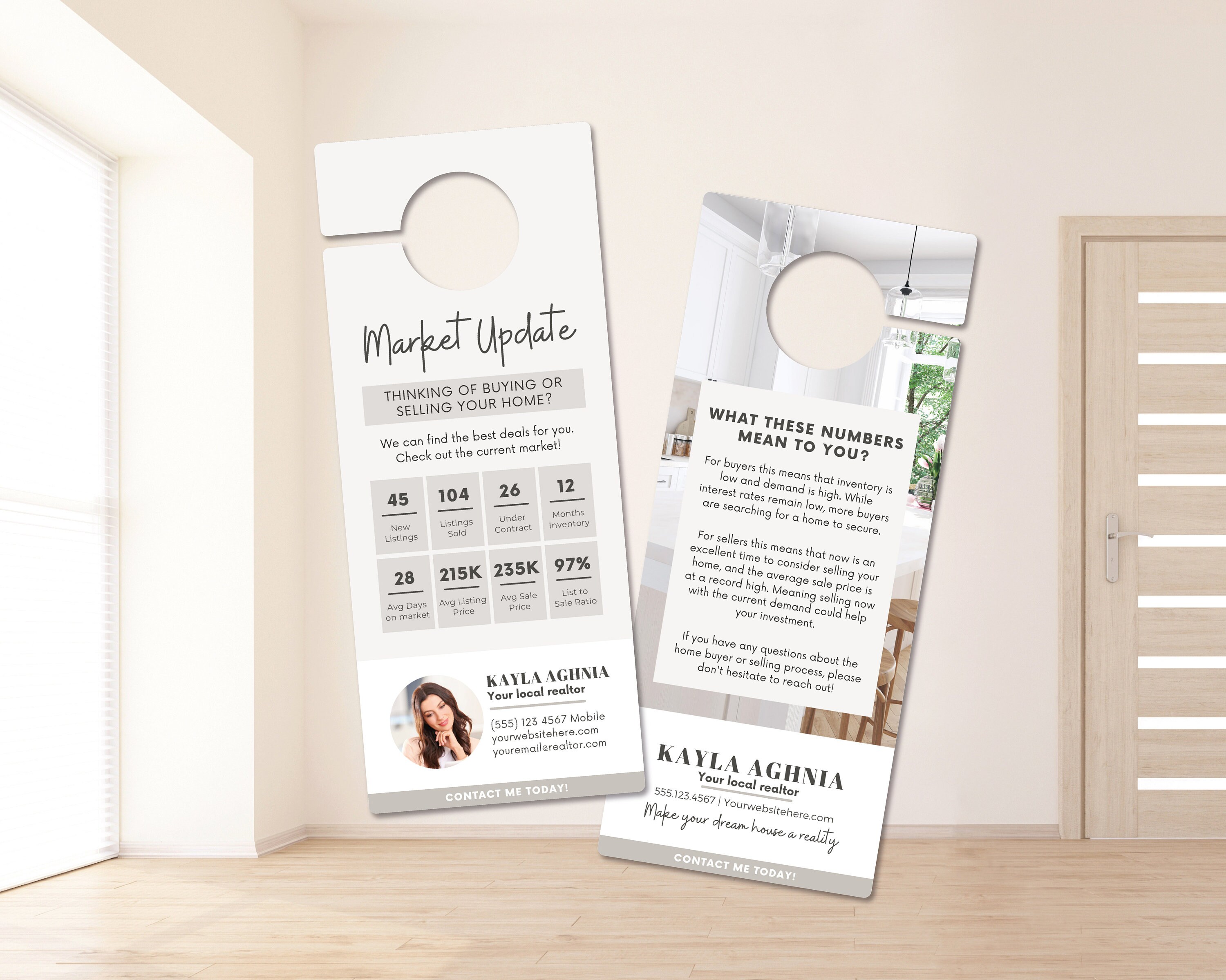 Market Update Real Estate Door Hanger Realtor Door Knocking Etsy
