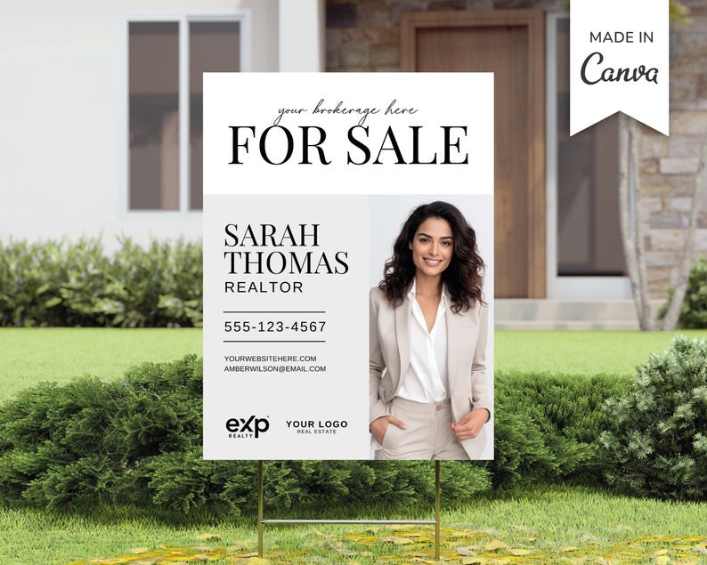 Real Estate Yard Sign Template | for Sale Sign | Property Sign | Real ...