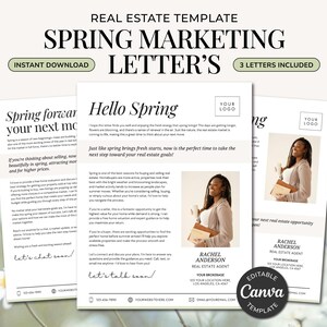 Cartas inmobiliarias de primavera / Paquete de cartas de marketing / Carta agrícola / Volantes de primavera / Marketing inmobiliario / Volante agrícola / Canva