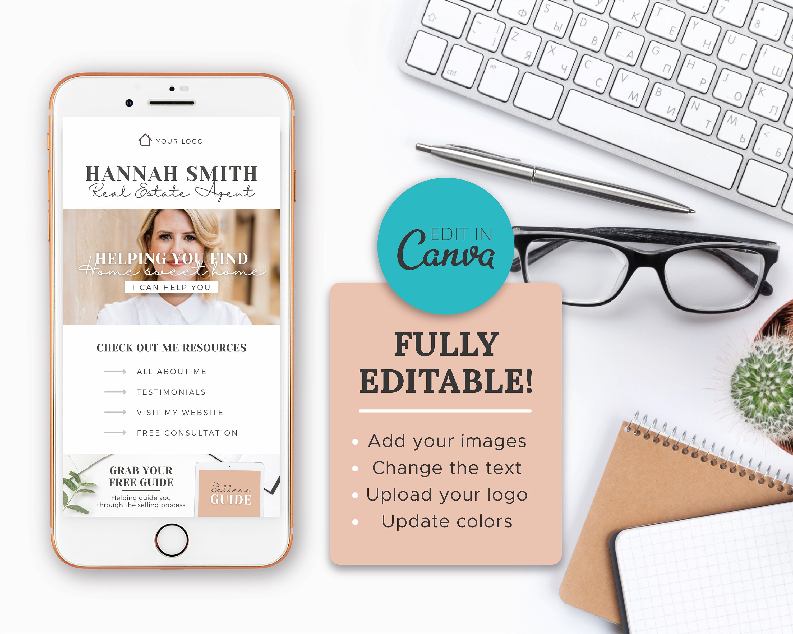 Link in Bio Template Vol 2 | Real Estate Marketing | Instagram Landing ...