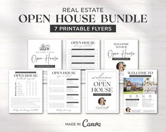 Open House Sign-In Sheets | Real Estate Marketing | Realtor Welcome Sign | Editable Form | Open House Template | Agent Printable | Canva