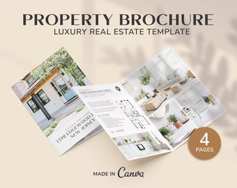 Luxury Property Brochure | Real Estate Brochure | Real Estate Marketing | Half Fold Brochure | Listing Flyer | Open House Brochure | Canva