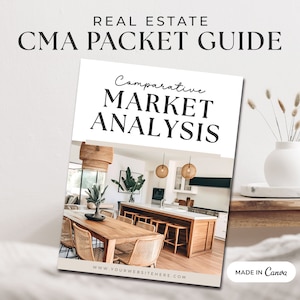 Real Estate CMA Packet | Comparative Market Analysis | Real Estate Marketing | CMA Report | Seller Guide | Realtor CMA Packet | Canva