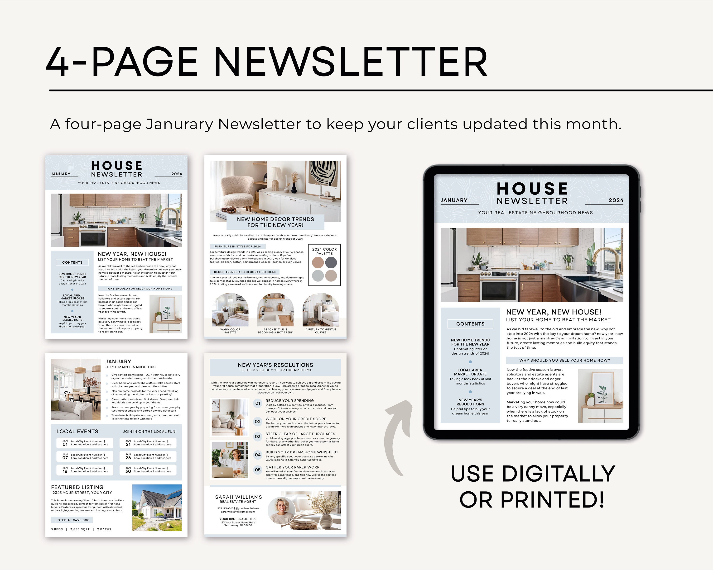Real Estate January Newsletter | Real Estate Marketing | Realtor ...