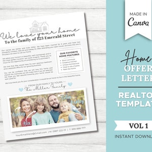 Plantilla de carta de oferta de inicio / Marketing inmobiliario / Carta de oferta de comprador de vivienda imprimible / Carta de bienes raíces / Carta imprimible / Canva