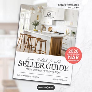 Presentation av fastighetsannons | NAR-förlikning | Säljarguide 2026 | Fastighetsmarknadsföring | Listningskonsultation | Canva-mall | CMA