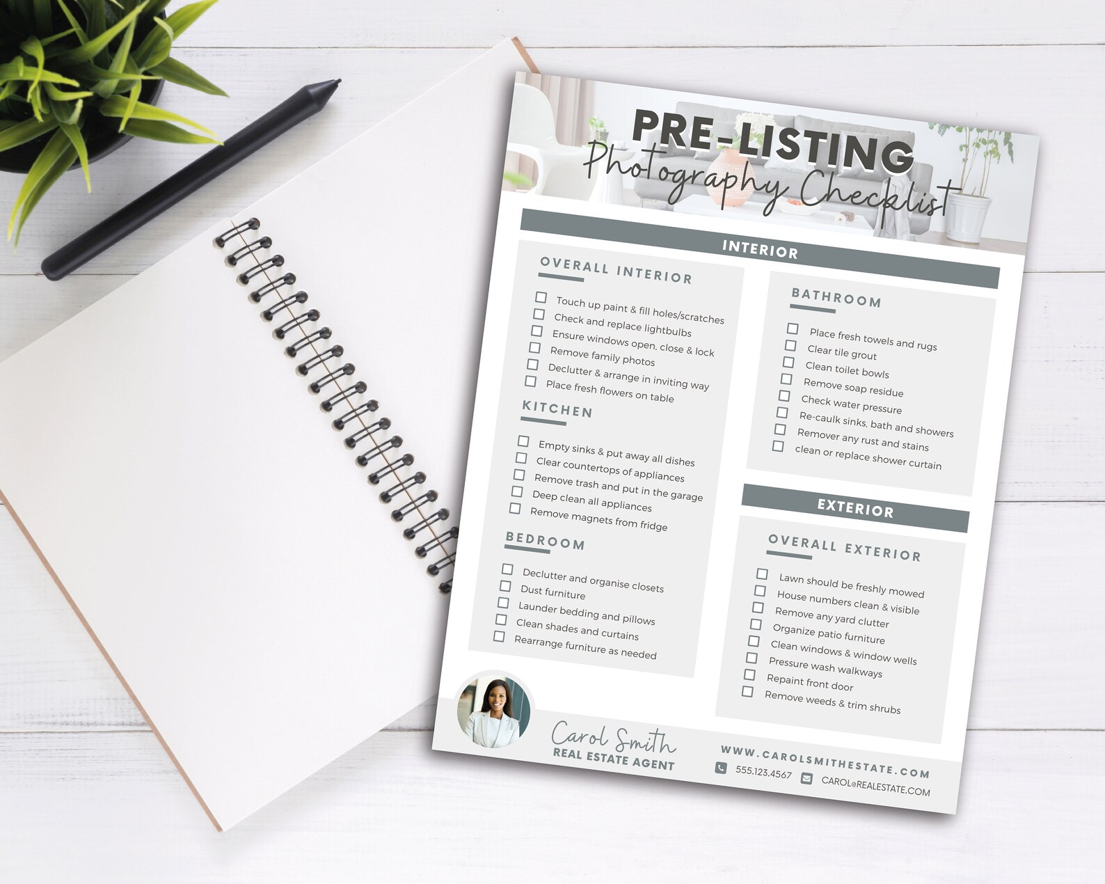 Real Estate Prelisting Checklist Real Estate Marketing Etsy