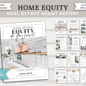 Real Estate Equity Guide | CMA Packet Clients | Real Estate Marketing | Home Equity Report Template | Listing Presentation | Canva