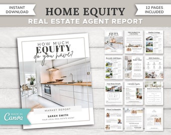 Real Estate Equity Guide | CMA Packet Clients | Real Estate Marketing | Home Equity Report Template | Listing Presentation | Canva