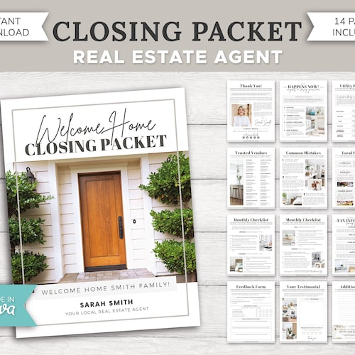 Real Estate Closing Packet Home Closing Packet New House Etsy