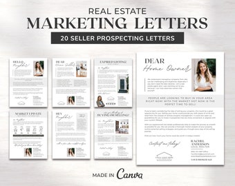 Real Estate Marketing Template Bundle | Real Estate Marketing | Real Estate Letters | Luxury farming letter | Agent Intro | Canva Template