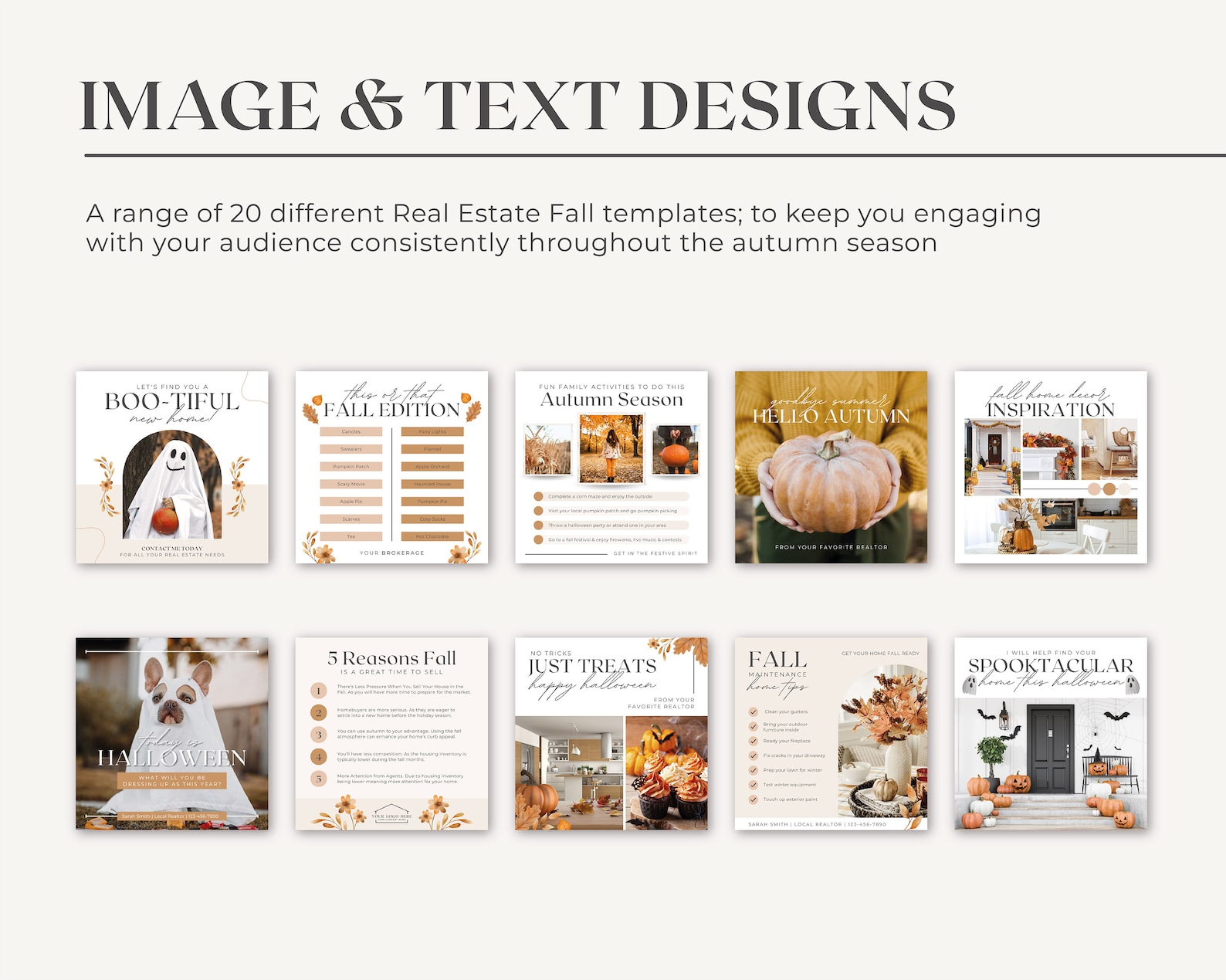 20 Fall Realtor Instagram Posts Real Estate Social Media - Etsy