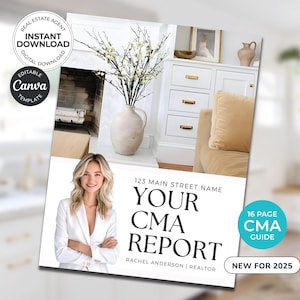 Real Estate CMA Packet | Comparative Market Analysis | Real Estate Marketing | CMA Report | Seller Guide | Realtor CMA Template | Printable