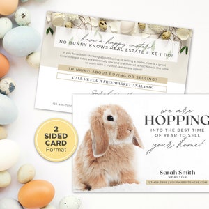 Real Estate Easter Postcard Realtor Spring Postcard Real Estate Marketing Spring Pop By Card Real Estate Farming Canva Template image 6