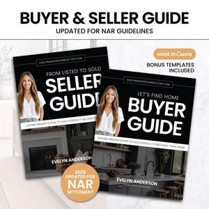 Real Estate Seller Guide and Home Buyer Guide Bundle | Buyer Presentation | Real Estate Marketing | Listing Presentation | NAR | Canva