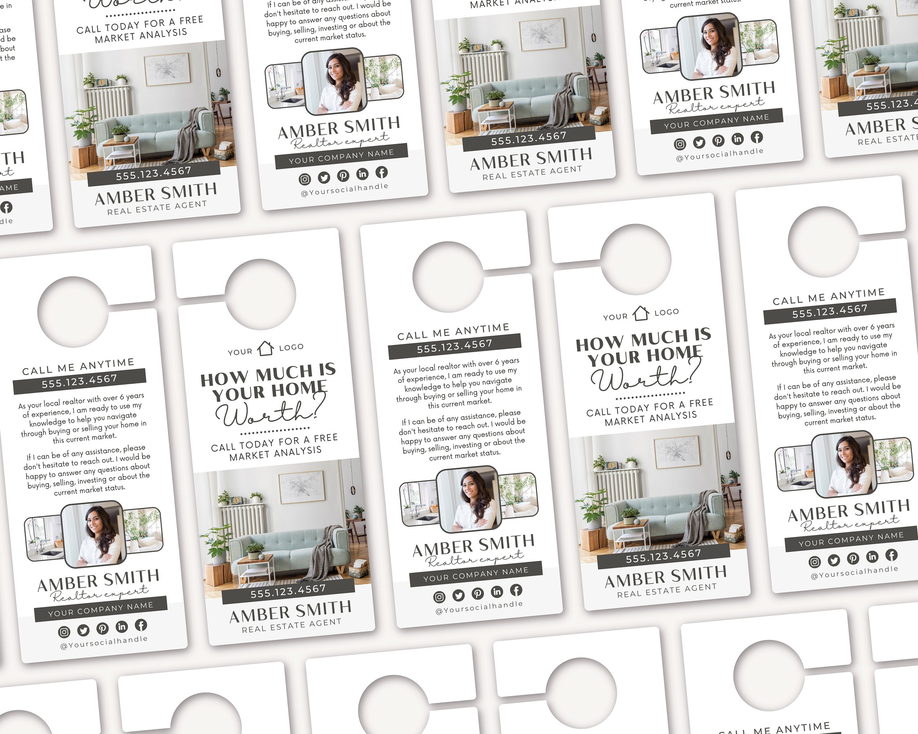 Real Estate Door Hanger Template Vol 4 Realtor Door Knocking - Etsy