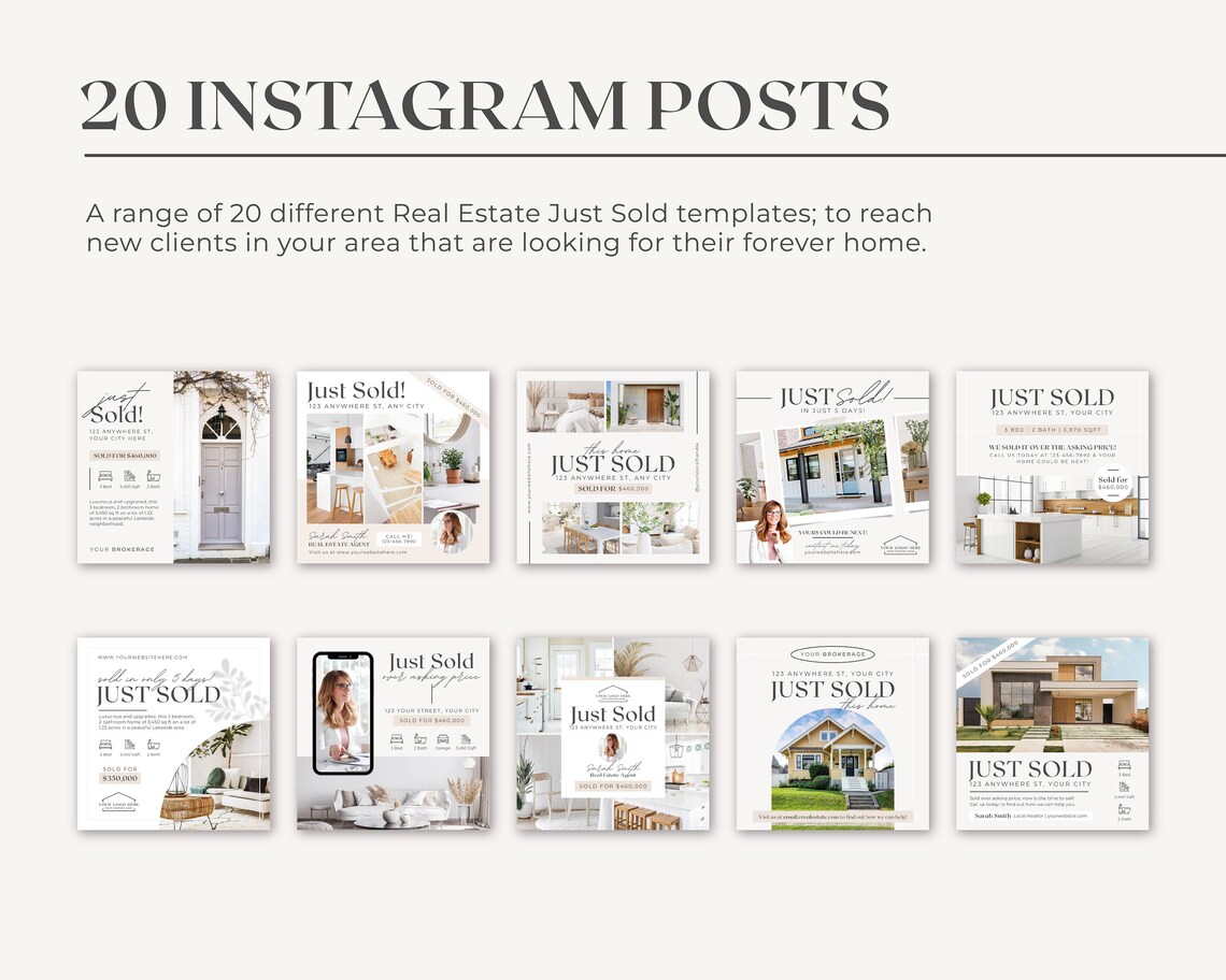 20 Just Sold Real Estate Instagram Posts | Real Estate Social Media ...