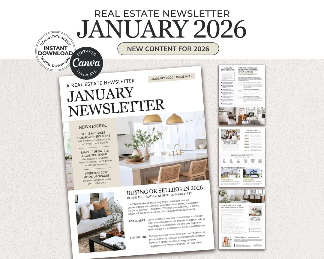 January 2026 Real Estate Newsletter | Real Estate Winter Marketing ...