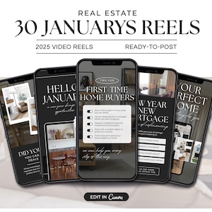 30 January Real Estate Reels | Instagram Reels Video | Faceless Reels | Canva Video Reels | Real Estate Social Media | Real Estate Marketing