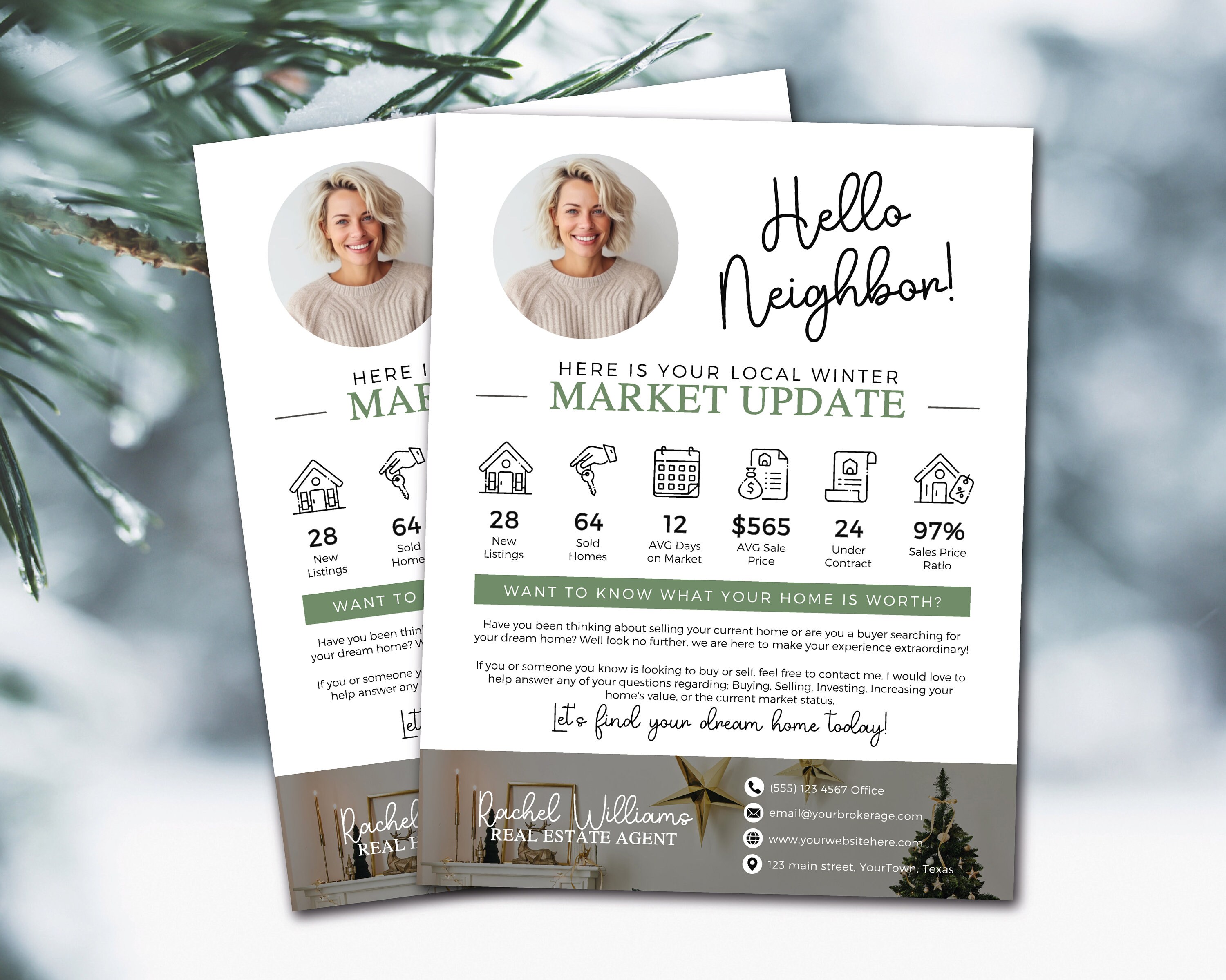 Winter Real Estate Market Update Flyer | Realtor Flyer | Christmas ...