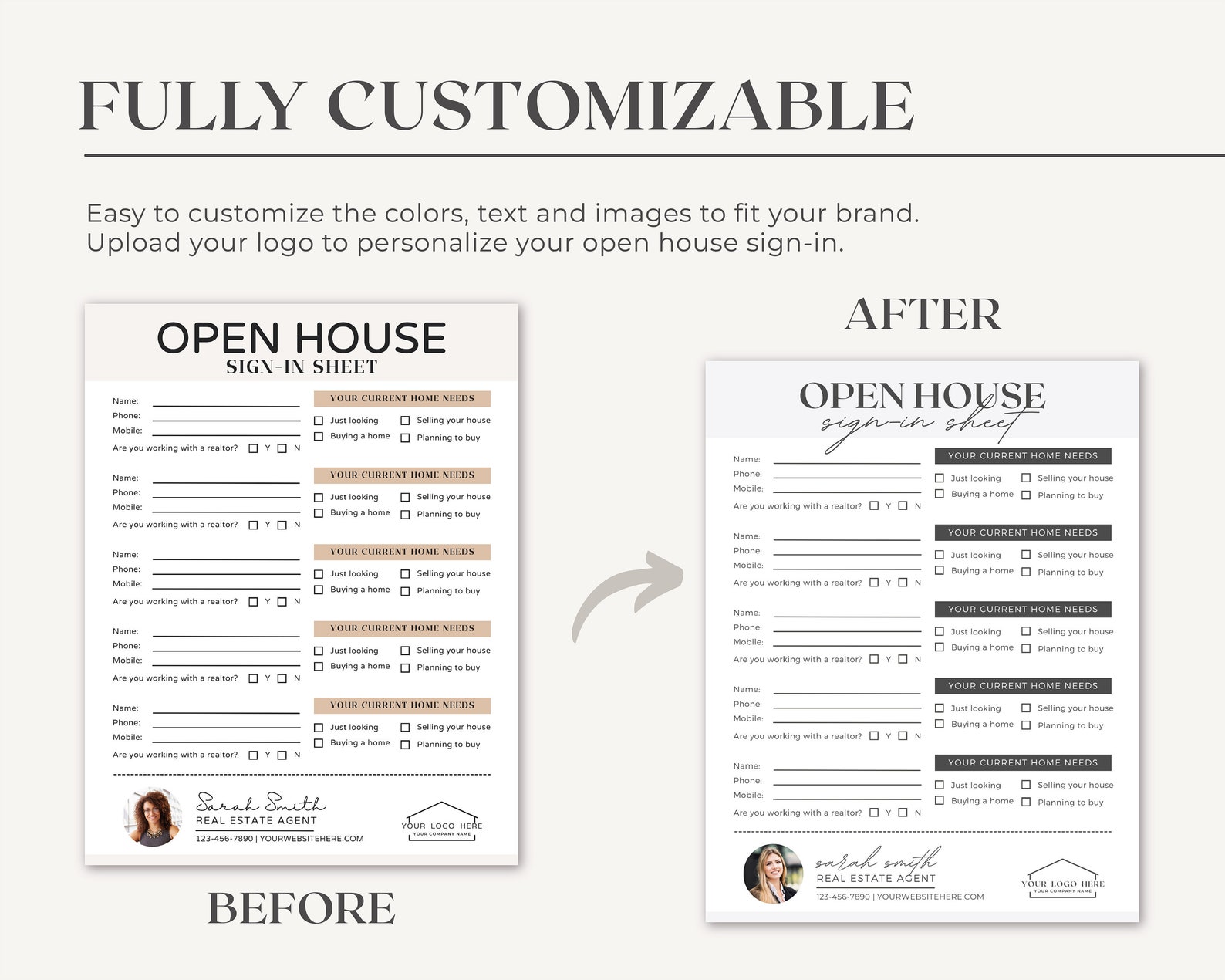 Open House Sign-in Sheet & Welcome Sign | Real Estate Marketing ...