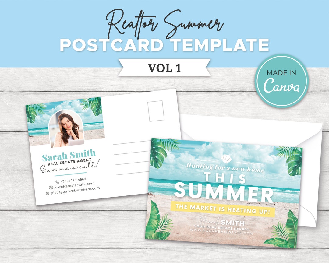 Summer Real Estate Postcard V1 Real Estate Summer Marketing Realtor