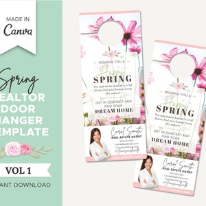 Spring Real Estate Door Hanger | Realtor DoorKnocking | Real Estate Farming | Real Estate Marketing | Neighborhood Flyer | Spring | Vol 1