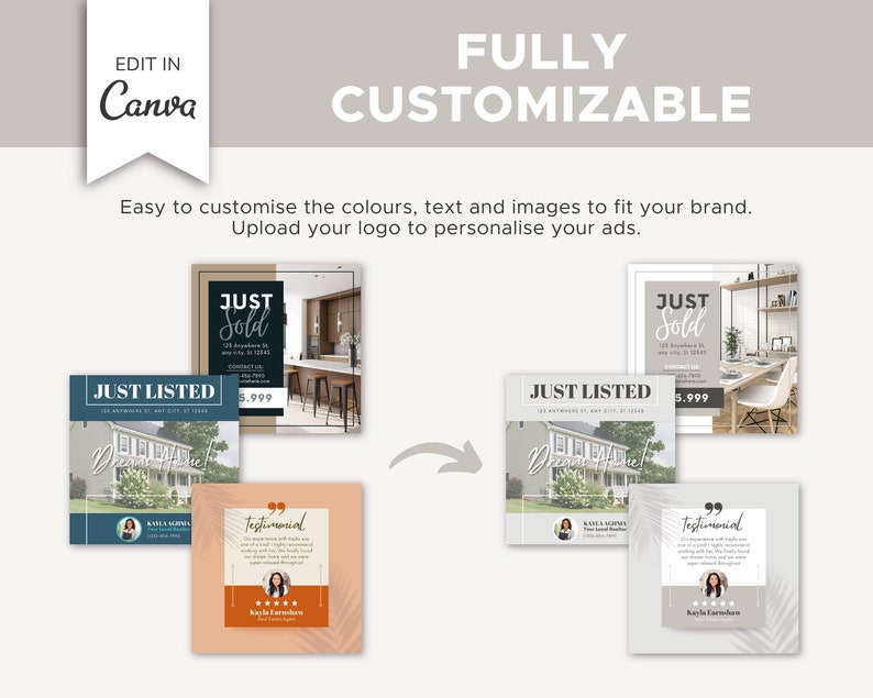 370+ Realtor Instagram Posts Ultimate Bundle | Real Estate Social Media Templates | Real Estate Marketing | Instagram Template | Canva image 9
