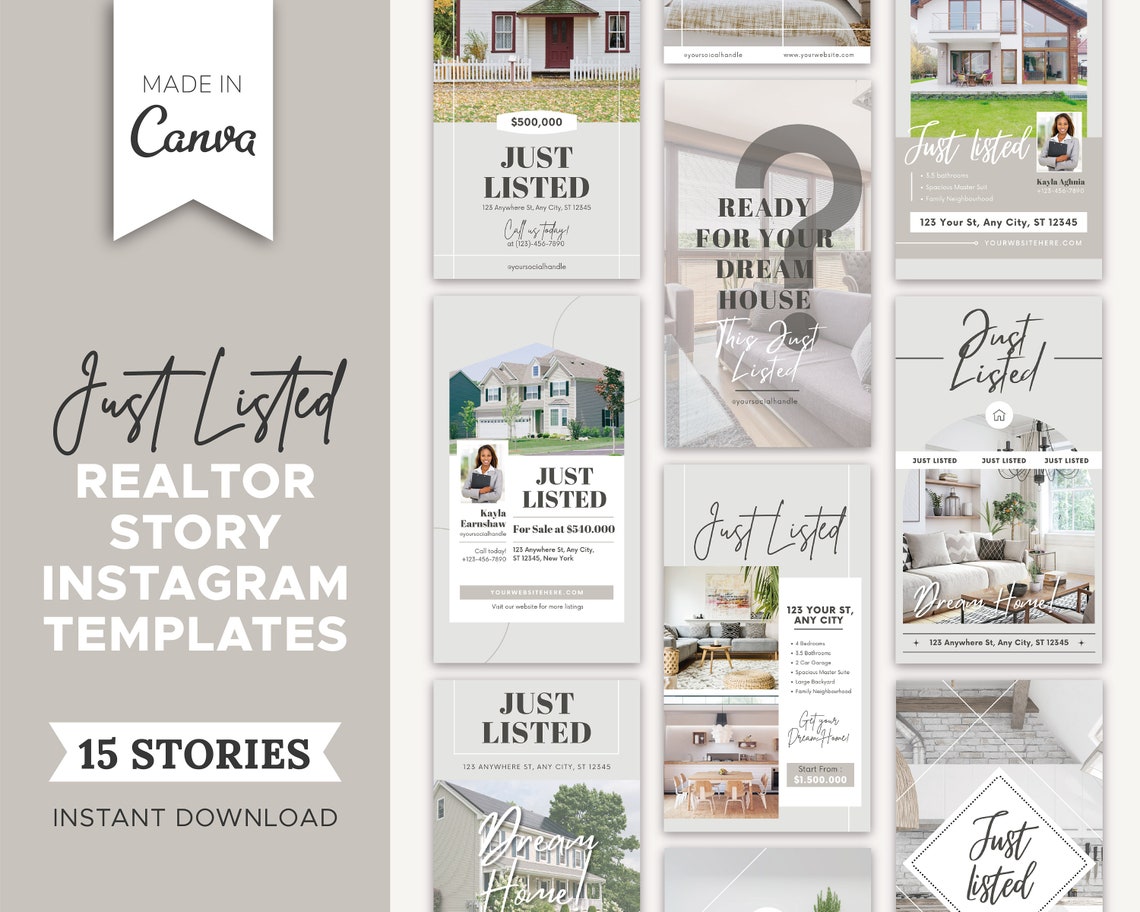 15 Just Listed Realtor Instagram Stories | Real Estate Agent Social ...