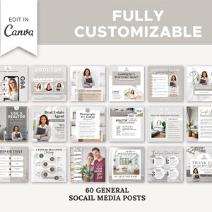 370+ Realtor Instagram Posts Ultimate Bundle | Real Estate Social Media Templates | Real Estate Marketing | Instagram Template | Canva image 8