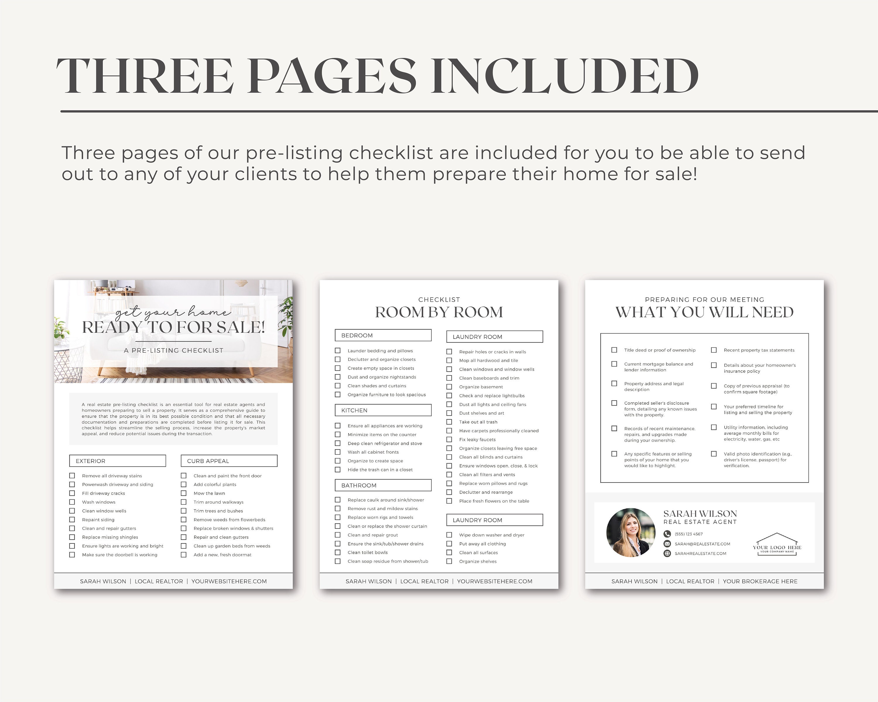 Real Estate Pre-listing Checklist | Real Estate Marketing | Pre Listing ...