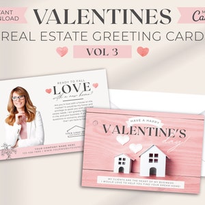 Carte postale immobilière Saint-Valentin | Commercialisation immobilière | agent immobilier Pop par carte | Modèle de Carte postale d'agent immobilier | Immobilier Agricole | Toile