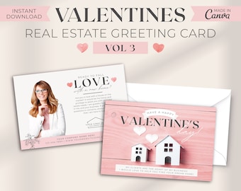 Valentines Real Estate Postcard | Real Estate Marketing | Realtor Pop By Card | Realtor Postcard Template | Real Estate Farming | Canva