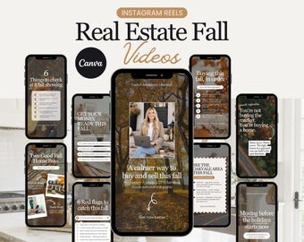 Fall Real Estate Video Instagram Reels | Real Estate Social Media Content | Canva Instagram (Digital Download)