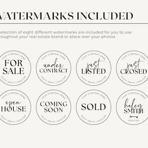 May include: Eight black and white circular watermarks with text for real estate agents. The watermarks include "For Sale", "Under Contract", "Just Listed", "Just Closed", "Open House", "Coming Soon", "Sold", and "Haley Smith Realtor".