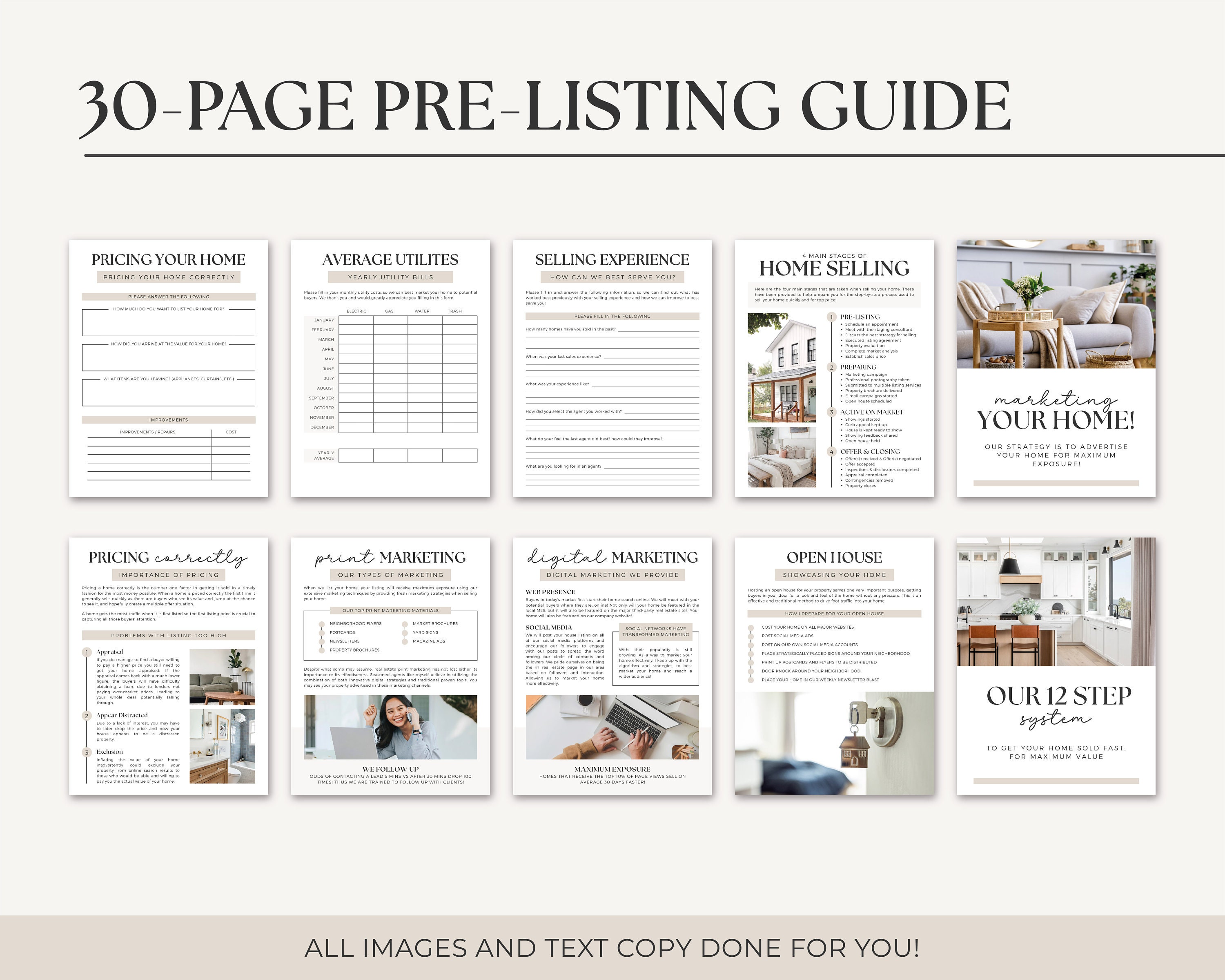 Seller Pre-listing Presentation | Real Estate Template | Seller Guide ...