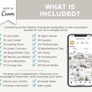 370+ Realtor Instagram Posts Ultimate Bundle | Real Estate Social Media Templates | Real Estate Marketing | Instagram Template | Canva image 2