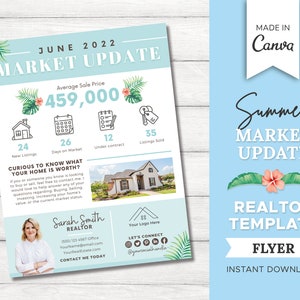 Summer Real Estate Market Update Flyer | Realtor Flyer | Real Estate Social Media Templates | Real Estate Marketing | Canva Template
