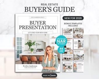 Apresentação para compradores de imóveis residenciais: Modelo editável do Canva para liquidação da NAR