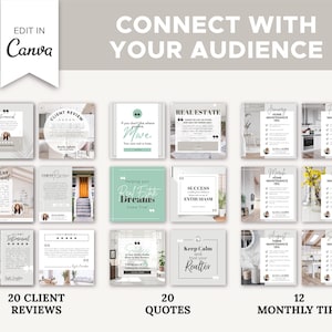 370+ Realtor Instagram Posts Ultimate Bundle | Real Estate Social Media Templates | Real Estate Marketing | Instagram Template | Canva image 4