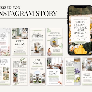 Spring Real Estate Instagram Posts | Real Estate Social Media | April ...