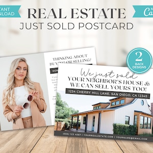 imobiliário cartão postal | vendi sua casa dos vizinhos cartão comemorativo | Cartão Comemorativo | Marketing para corretores de imóveis | apenas vendido cartão postal | vendedor Home Cartão Postal | Canva